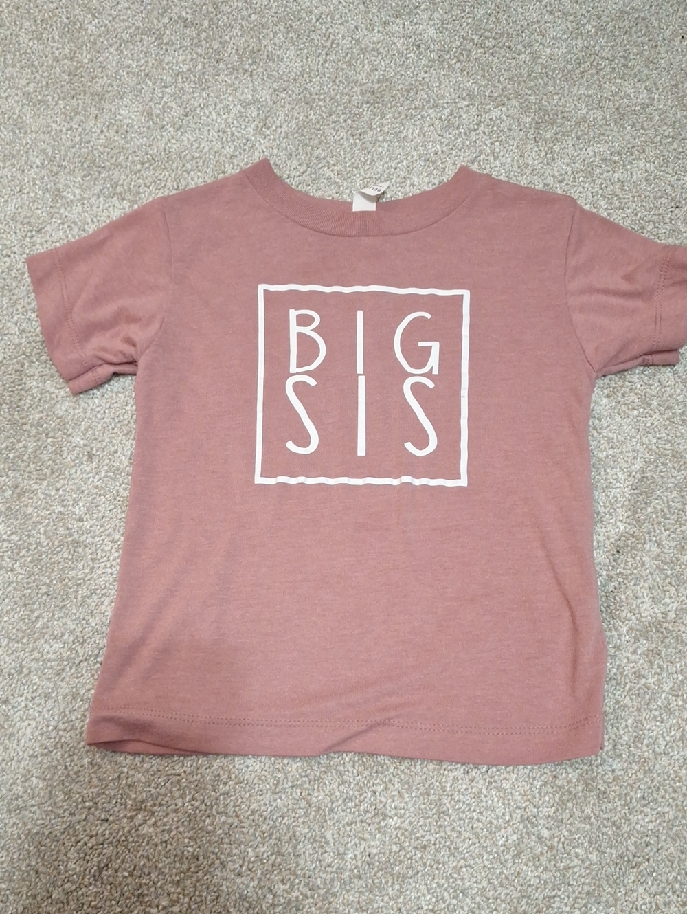 Bella Canvas Dusty Rose "BIG SIS" Short Sleeve Tee